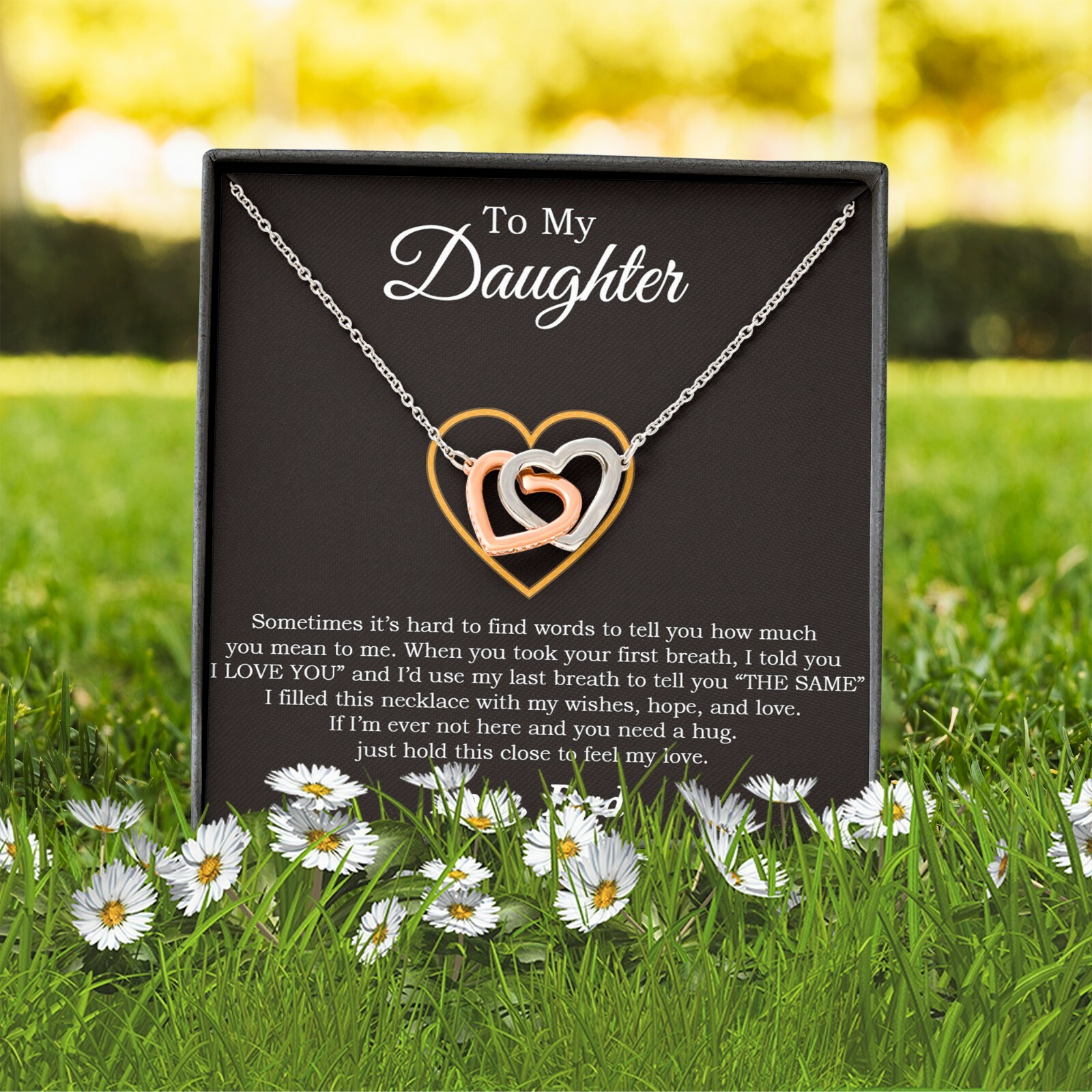 To My Daughter Necklace, Gift For Daughter From Dad, Daughter Father Necklace