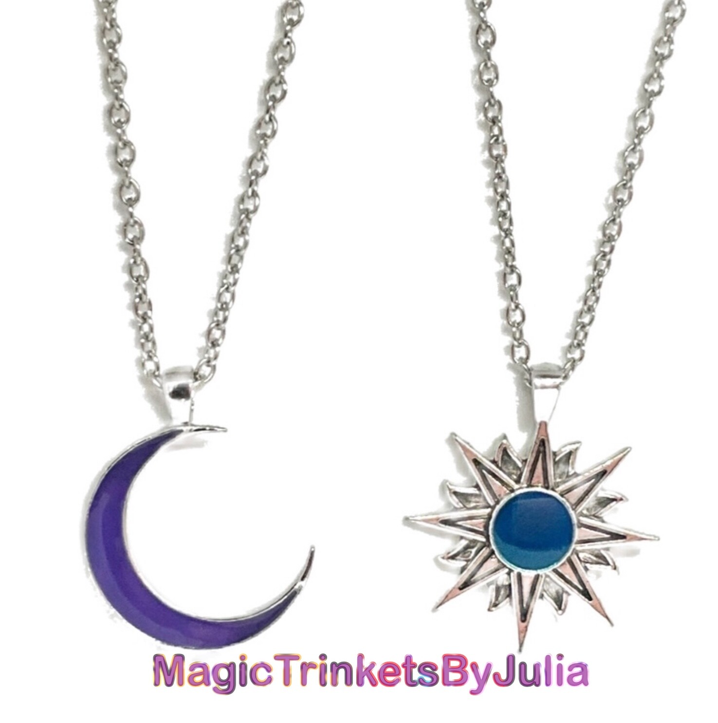 Twitches Necklaces Moon Sun Pendant Matching Friendship Necklaces