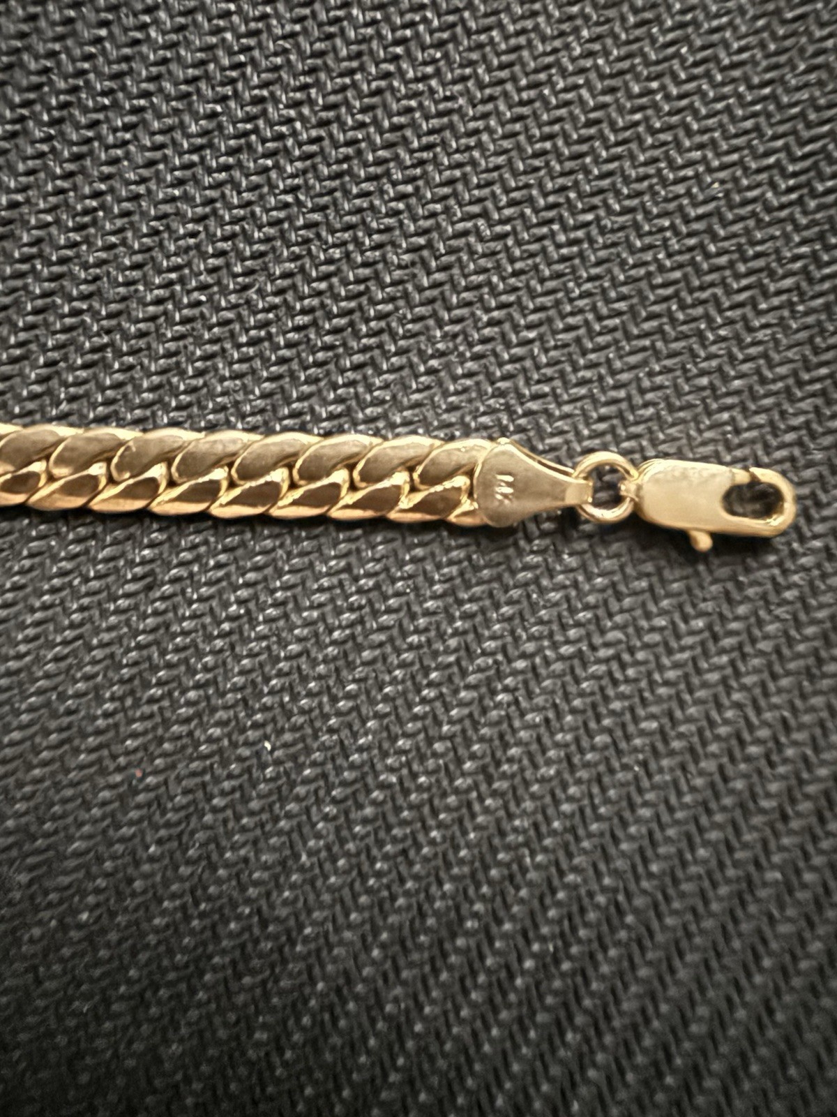 22 inch 14k Yellow Gold plated Curb Link Chain Necklace