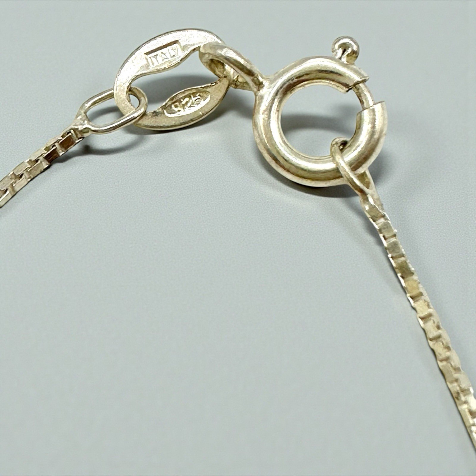 Italian 925 Sterling Silver Venetian Box Chain Necklace – 20”