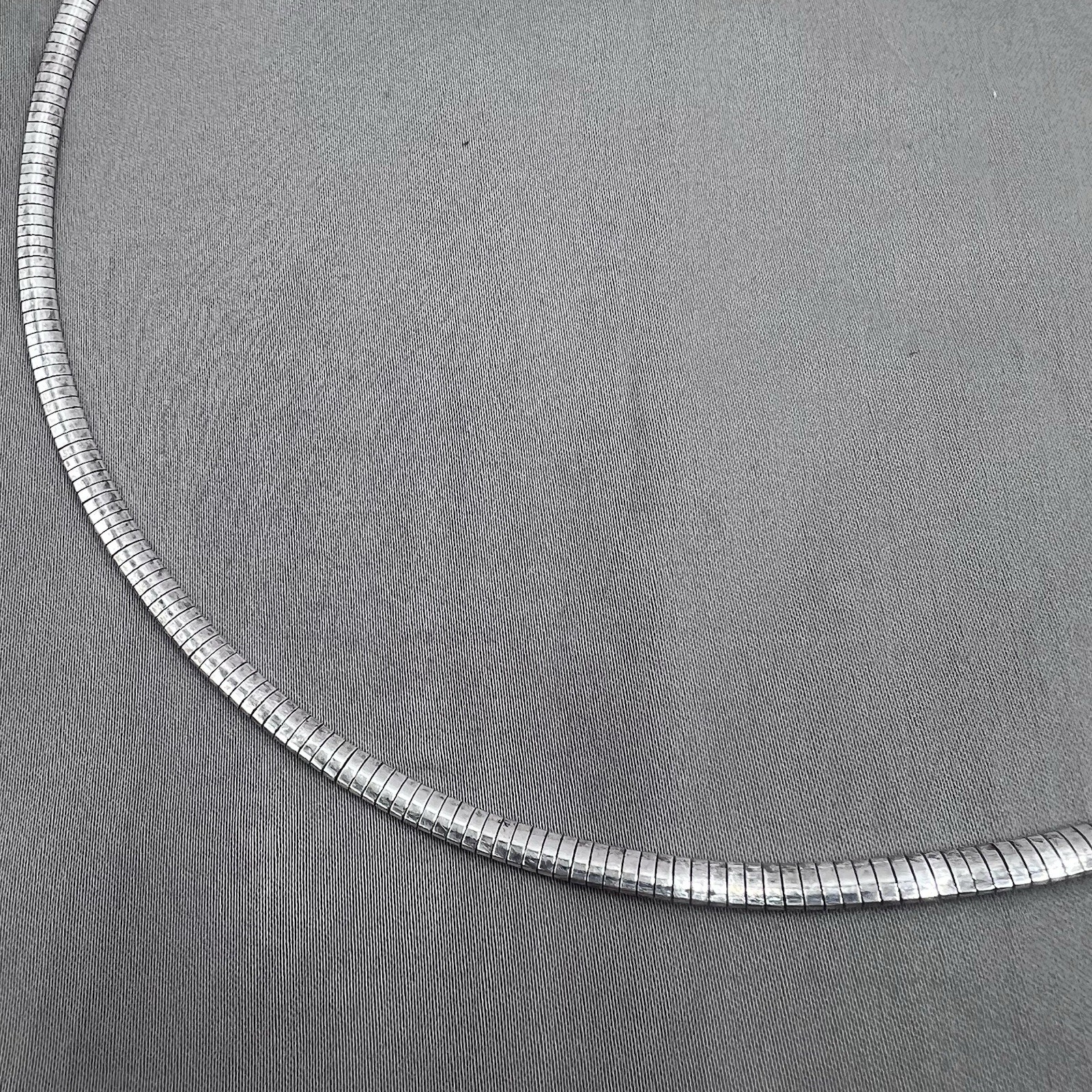 Milor 925 Sterling Silver Herringbone Chain Necklace Lobster Clasp Italy 6mm 20”
