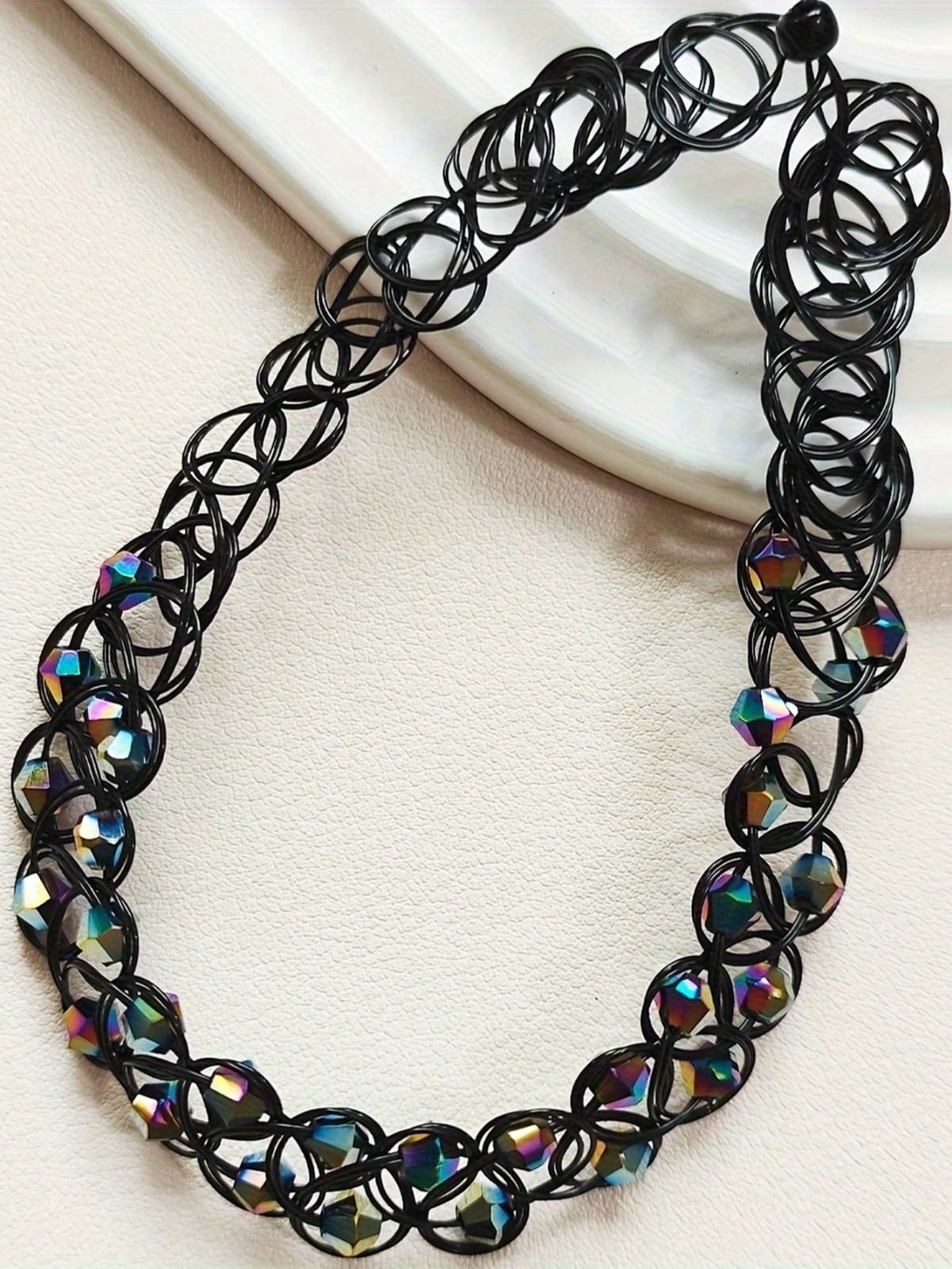 3pcs Stretch Choker Creative Women Necklace Elastic Tattoo Vintage Adjustable US