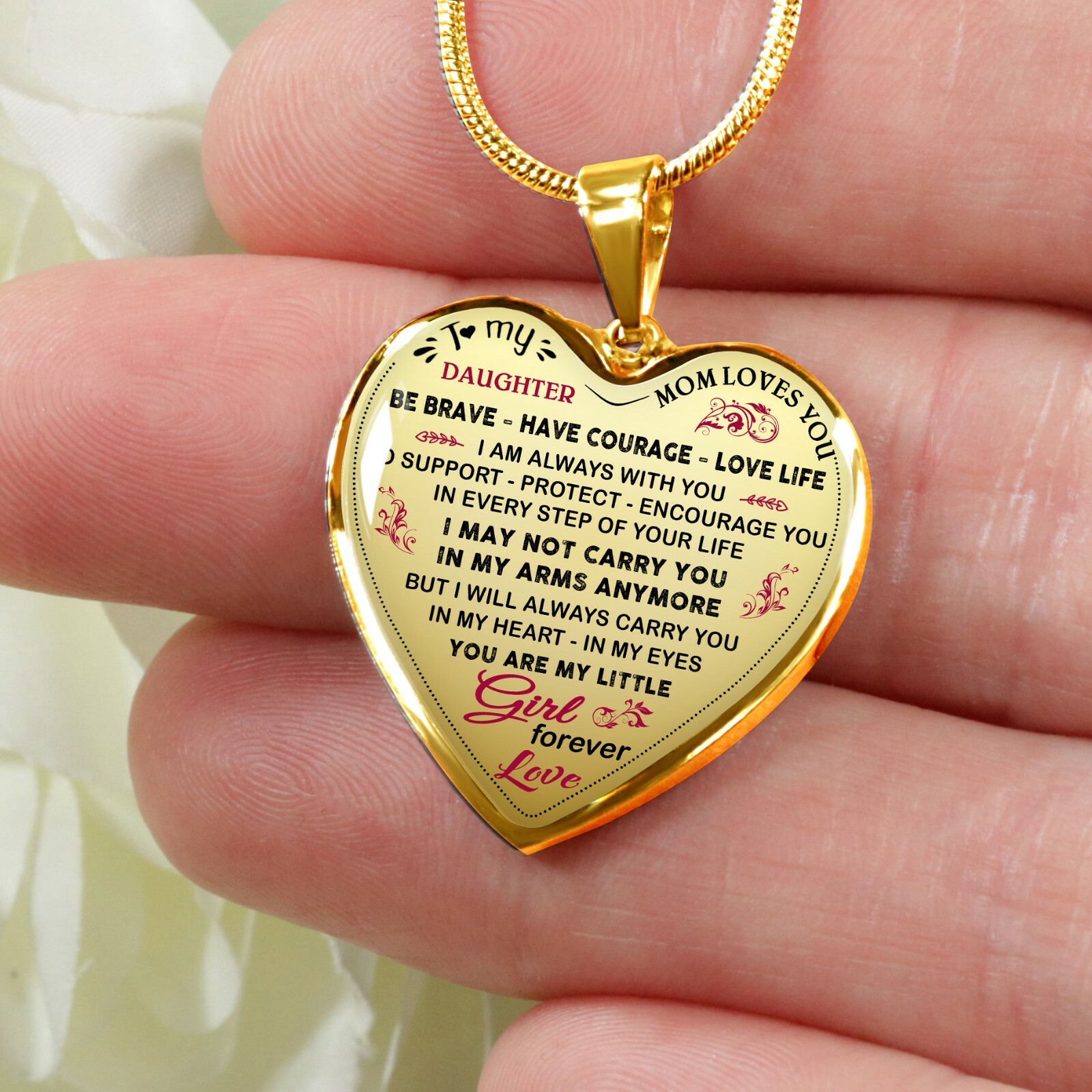 Mom And Daughter Gift From Mother Mommy – To My Daughter Novelty Luxury Necklace