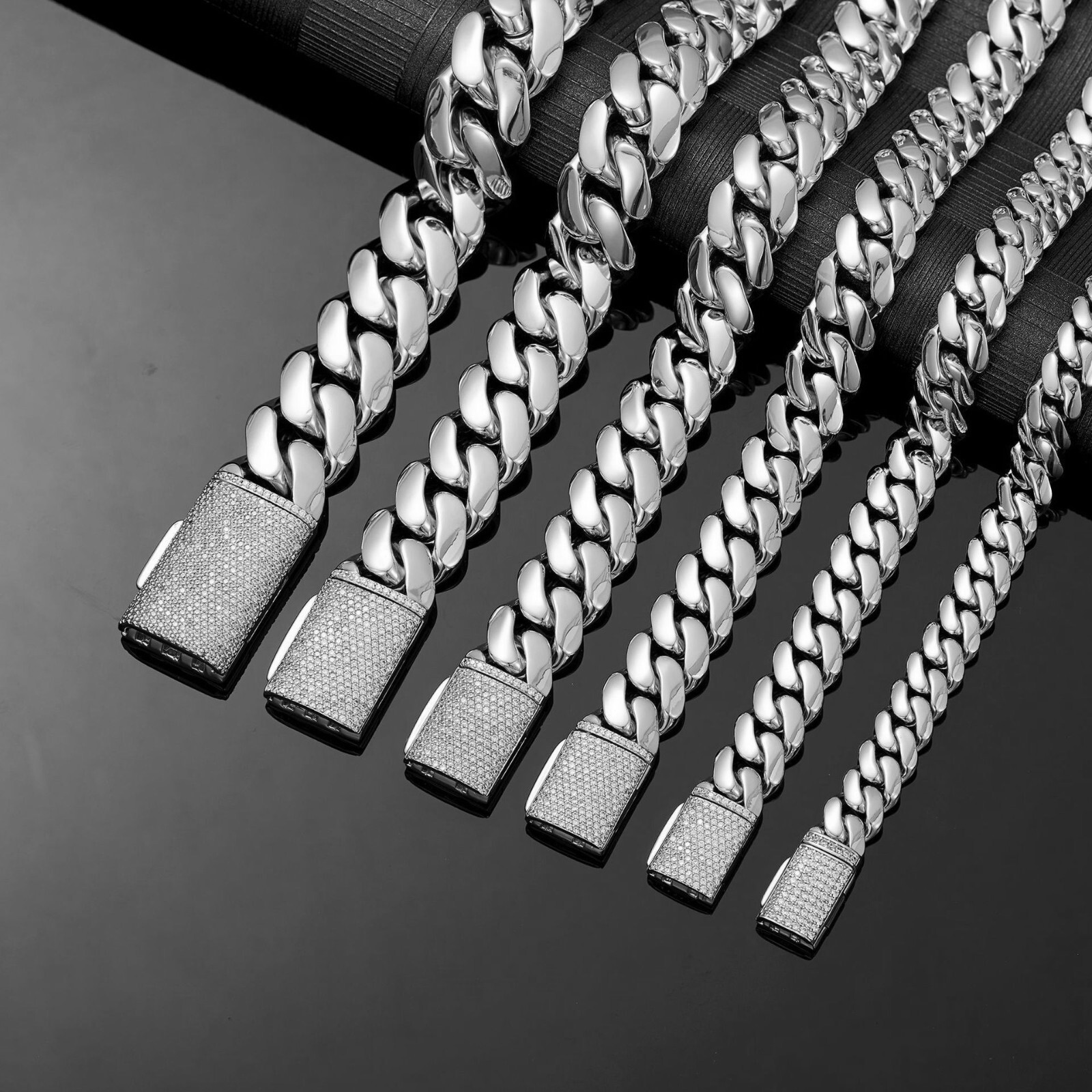 10-22mm Stainless Steel Miami Hip Hop Cuban Chain Necklaces or Bracelets