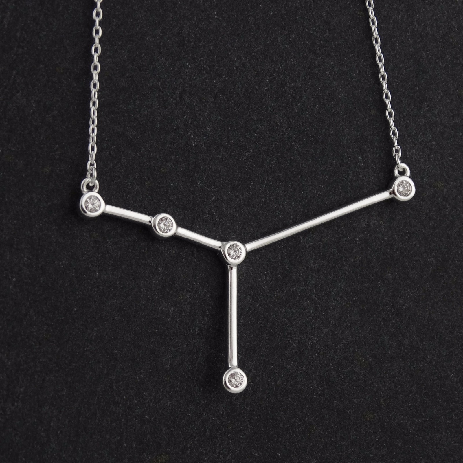 Cancer Constellation Necklace – 925 Sterling Silver – Stars Horoscope Zodiac NEW