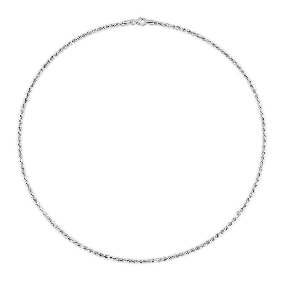 AMOUR 2.2mm Rope Chain Necklace In Sterling Silver, 20 In