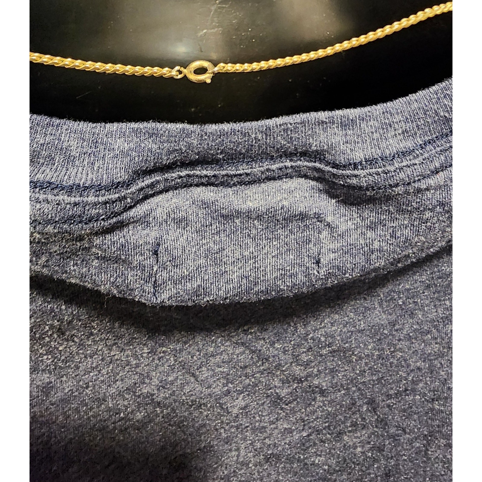 Gold Tone Chain Necklace with Glass Orb Pendant – Costume Jewelry
