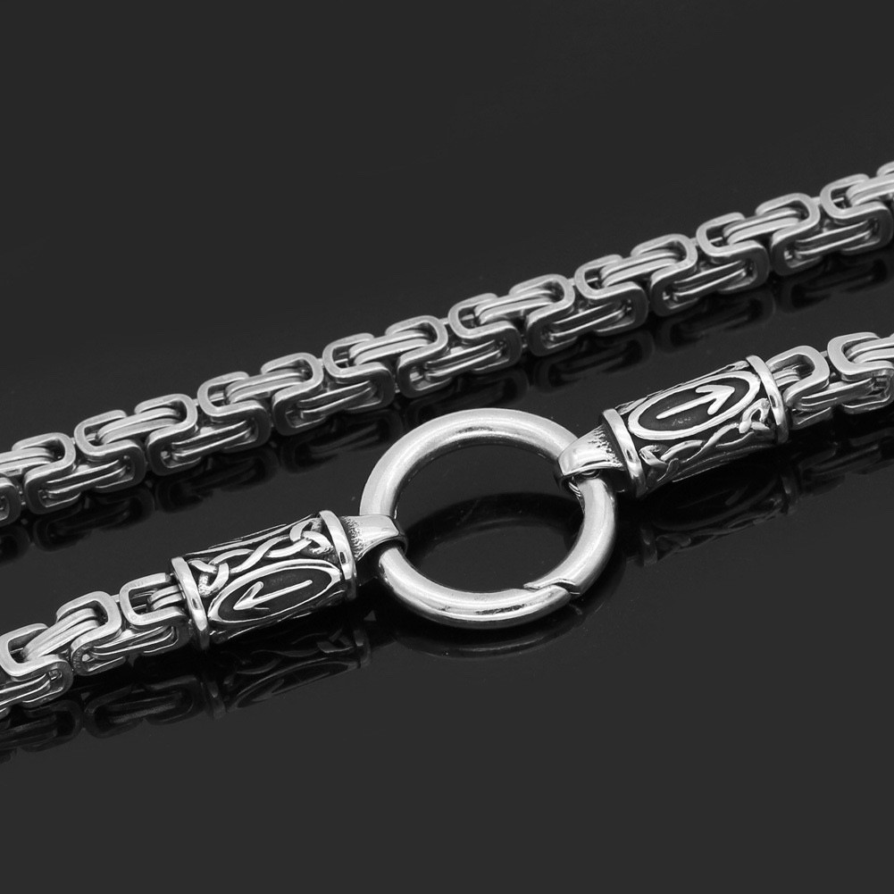 Nordic Arrow Pendant Necklace Silver Titanium Steel Chain 60cm Geometric Unisex