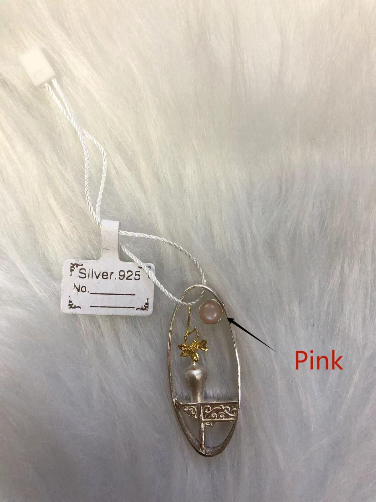 Ship from USA 925 Sterling Sliver Flower Bottle Vase Retro Pendant Jewelry Neckl
