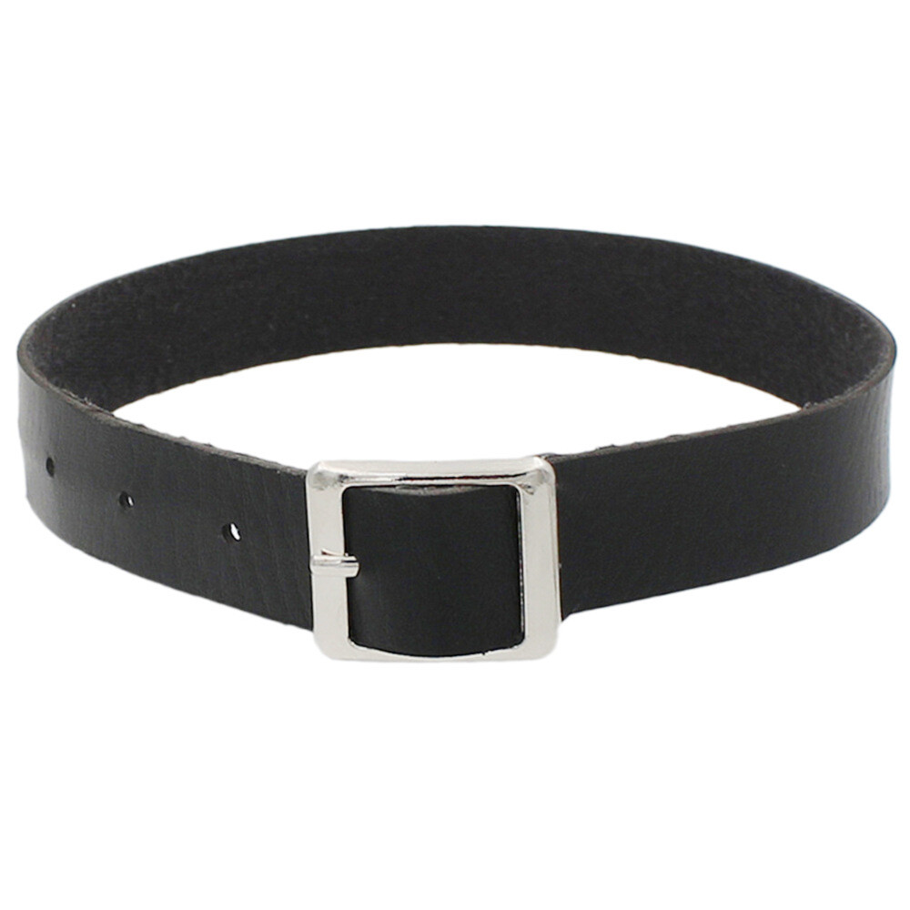 Faux Leather Belt Buckle Choker Collar Punk Style Necklace Party Club Jewelry