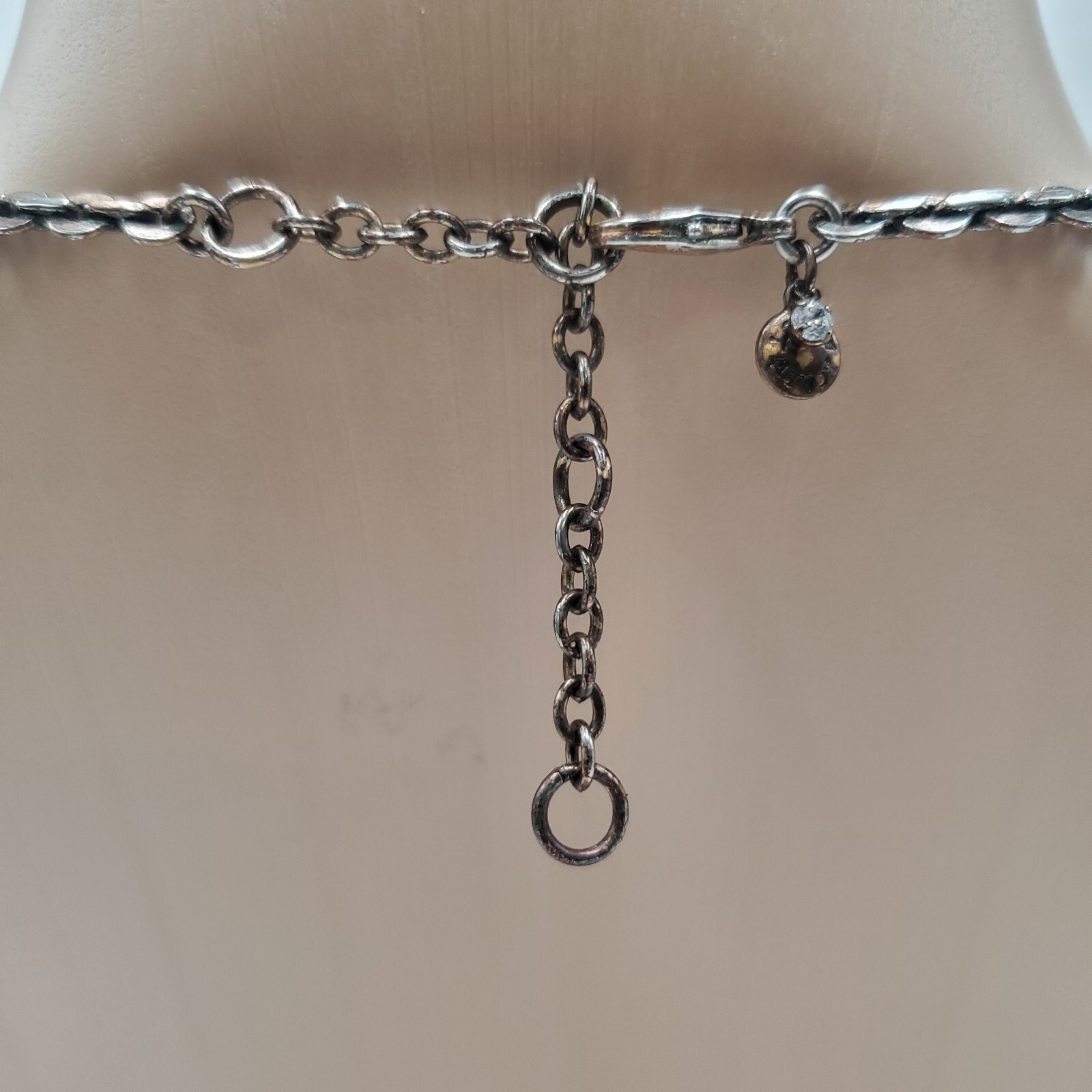 J Crew Necklace 18in +3 Brass Tone Neon Orange Bead Purple Crystals READ Flaw