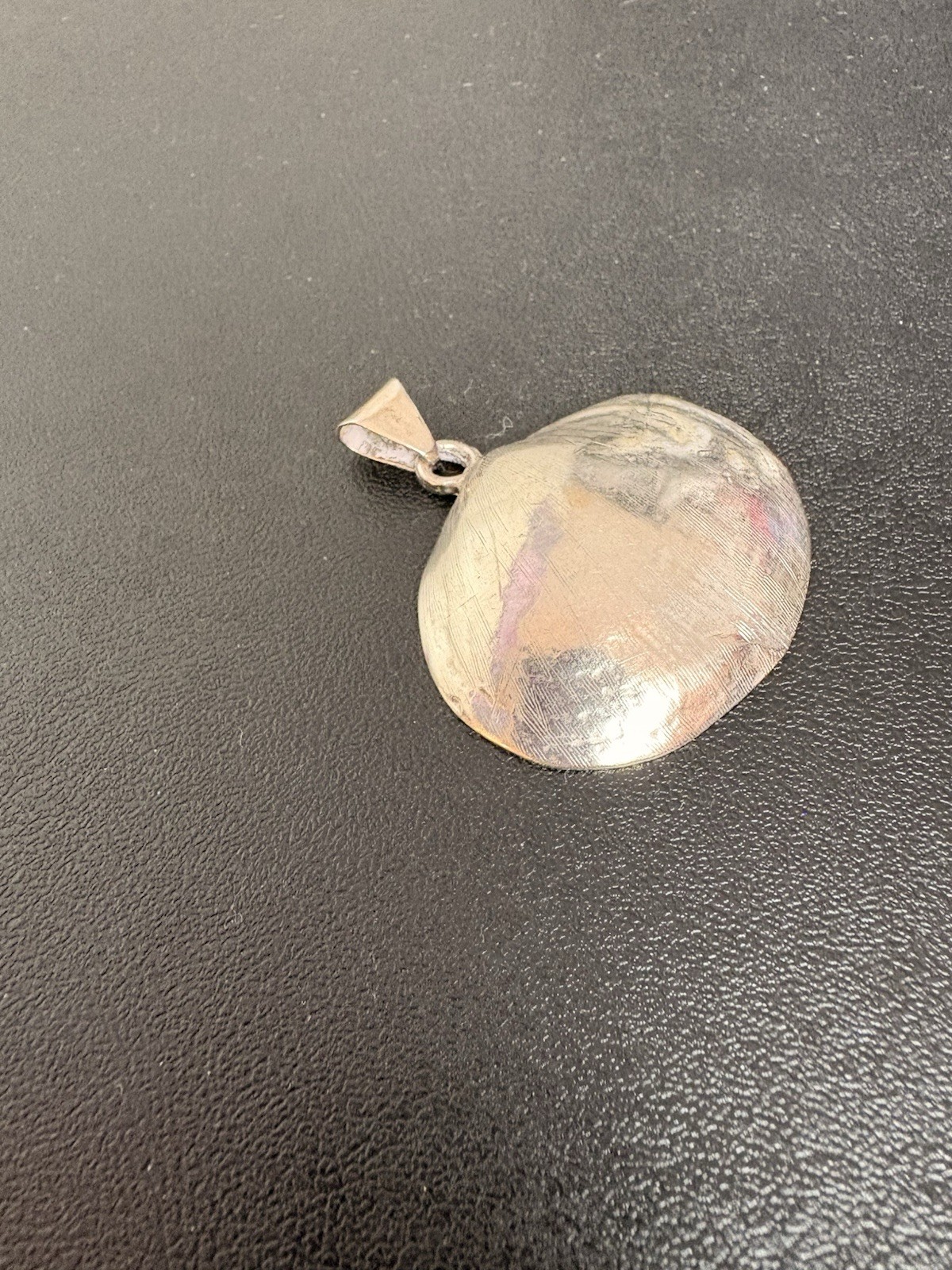 Mexico Sterling Silver Oval Charm Pendant Disc with Bail Metal Pendant