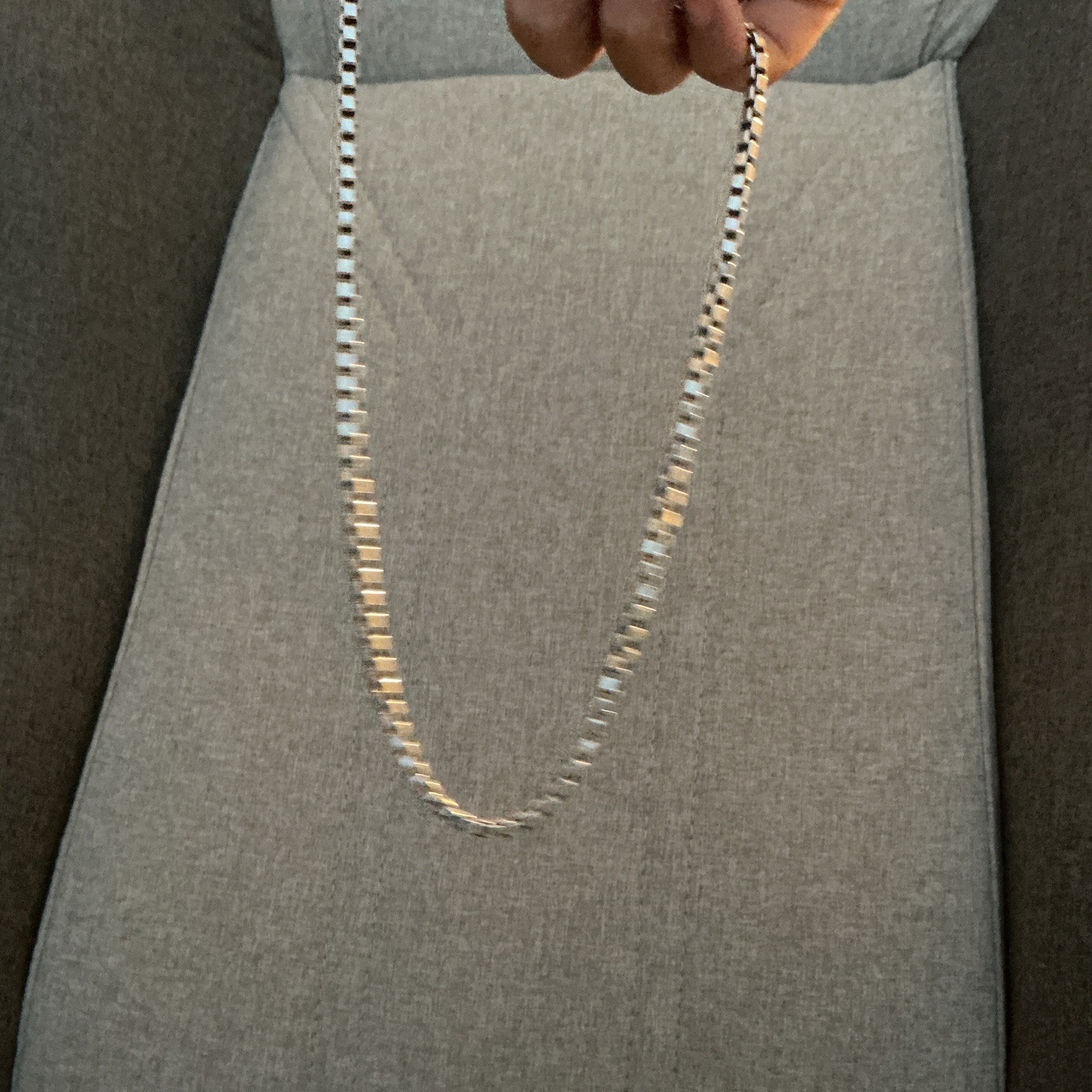 18” Tiffany & Co. 925 Silver Venetian Box Link Chain Necklace (39.30g.)