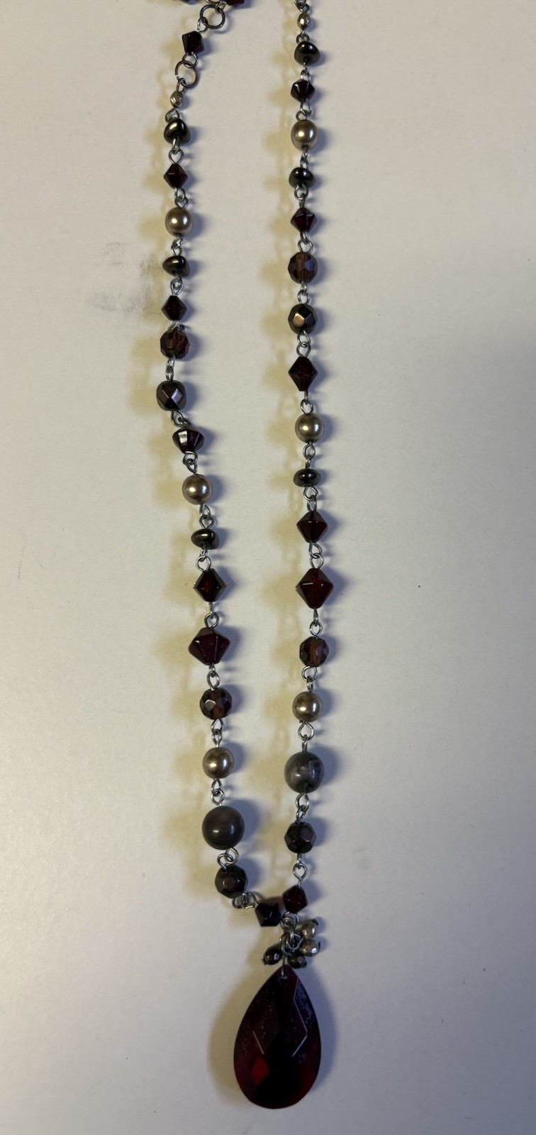 Lot Of 8 Necklaces Shorter Lengths Various Materials Good Condition
