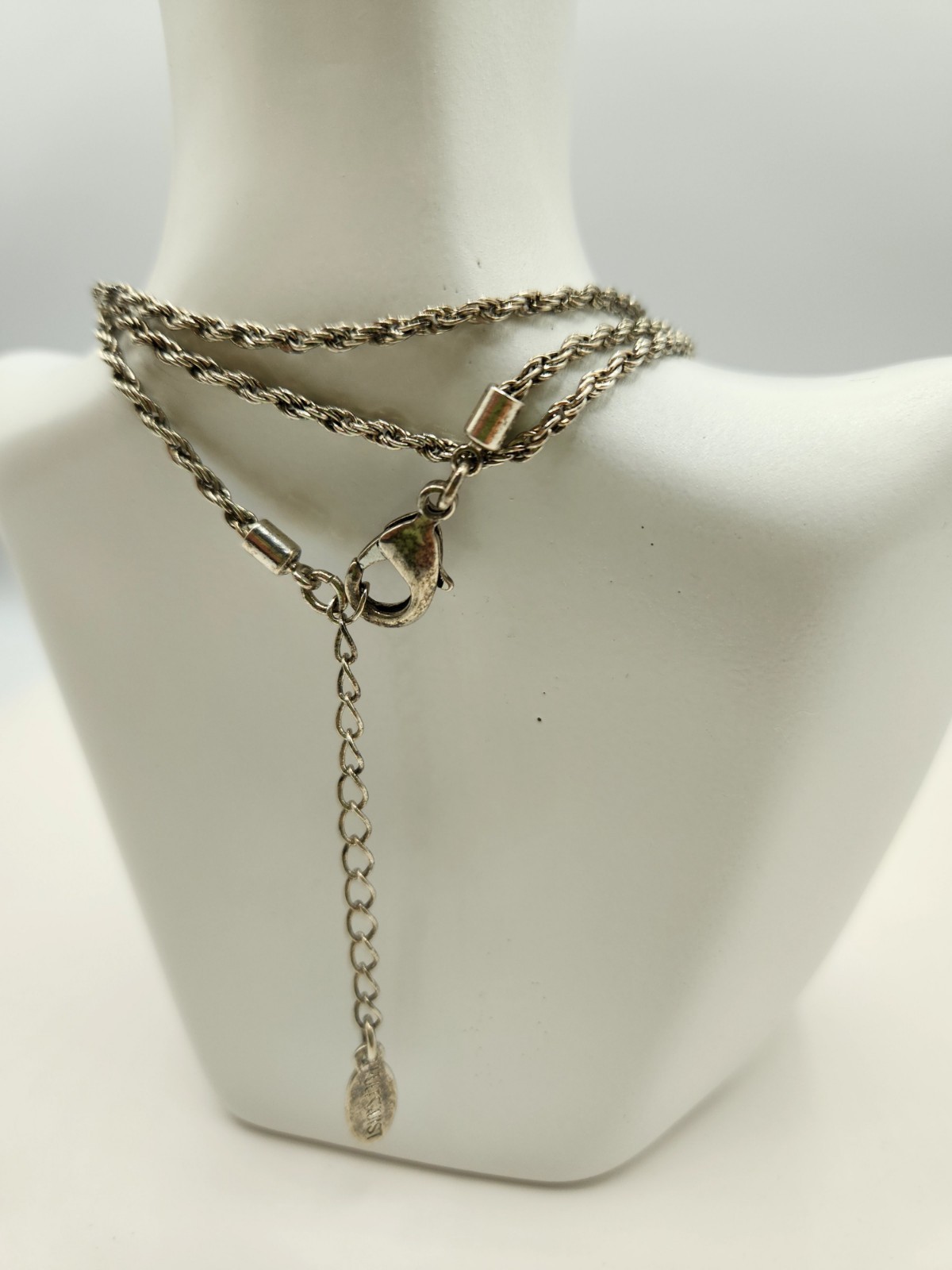 Hultquist Copenhagen Vintage Scent Perfume Bottle Pendant Necklace Silver Rope