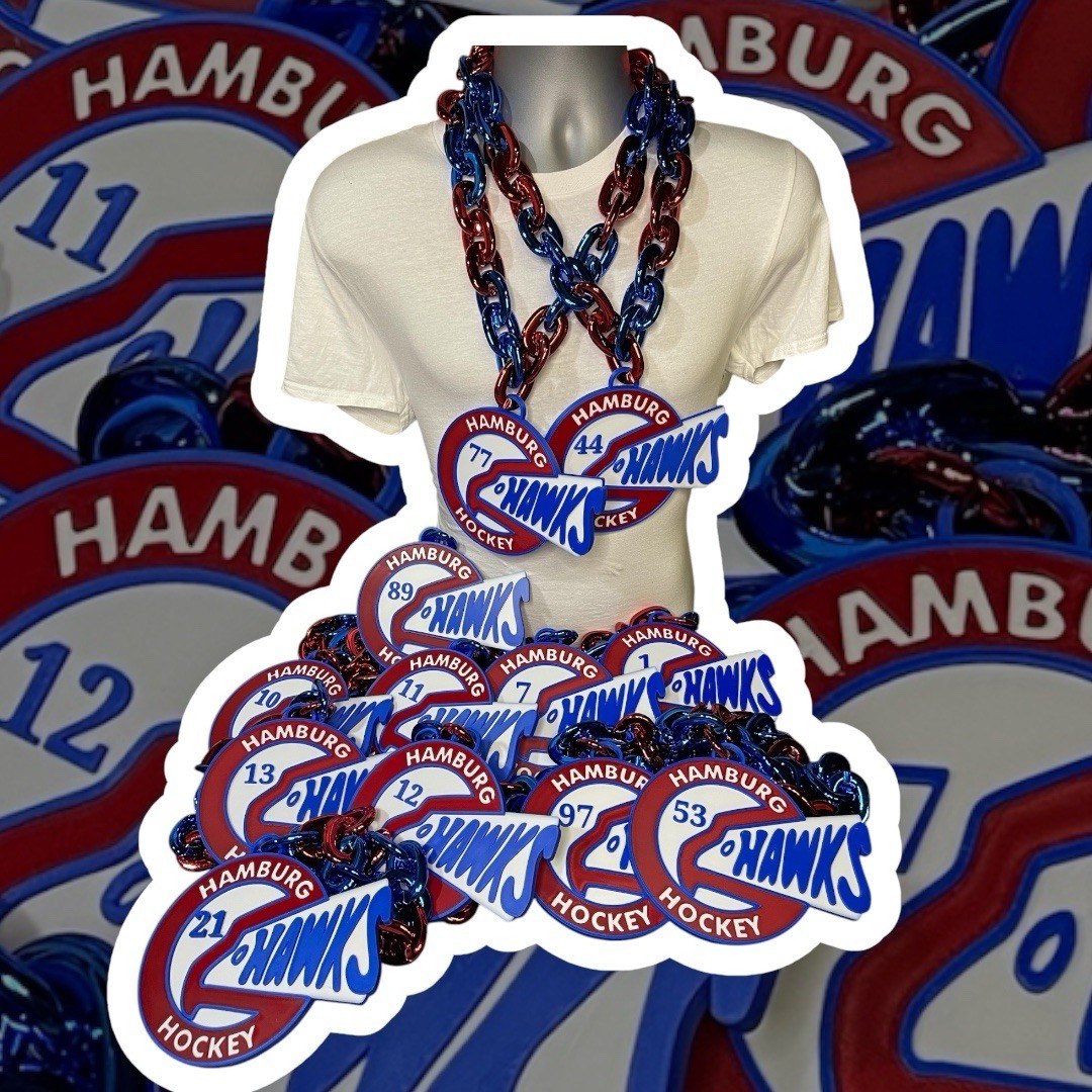 Custom Sports Team Fan Chain School Logo Necklace Pendant MVP Oversized Turnover