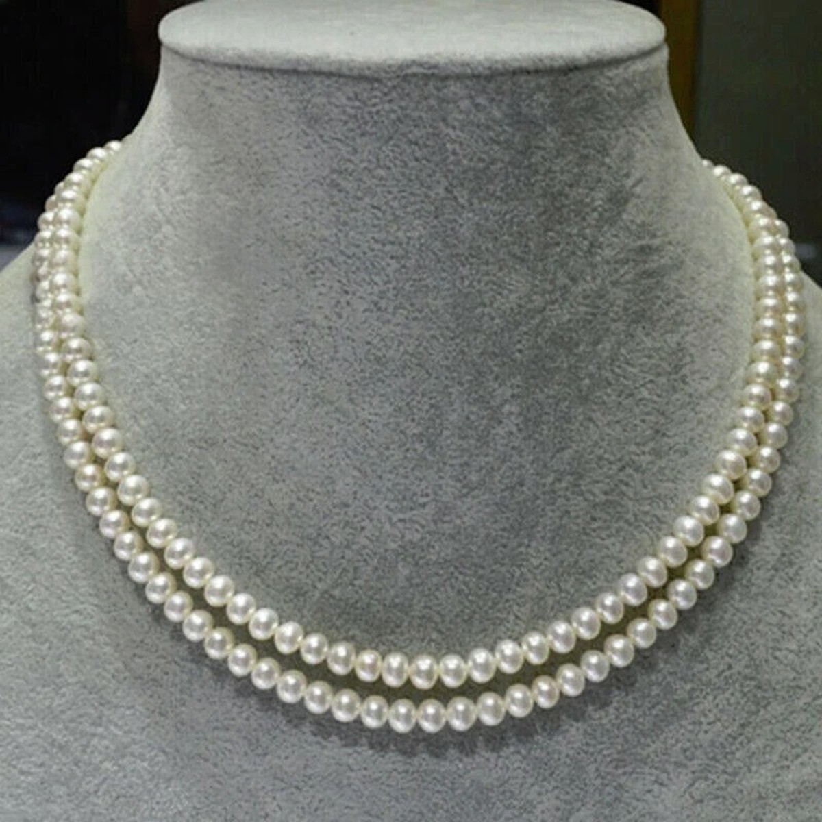 Natural 7-8mm White Cultured Pearl Heart Red Jade Gems Necklace Earrings Set