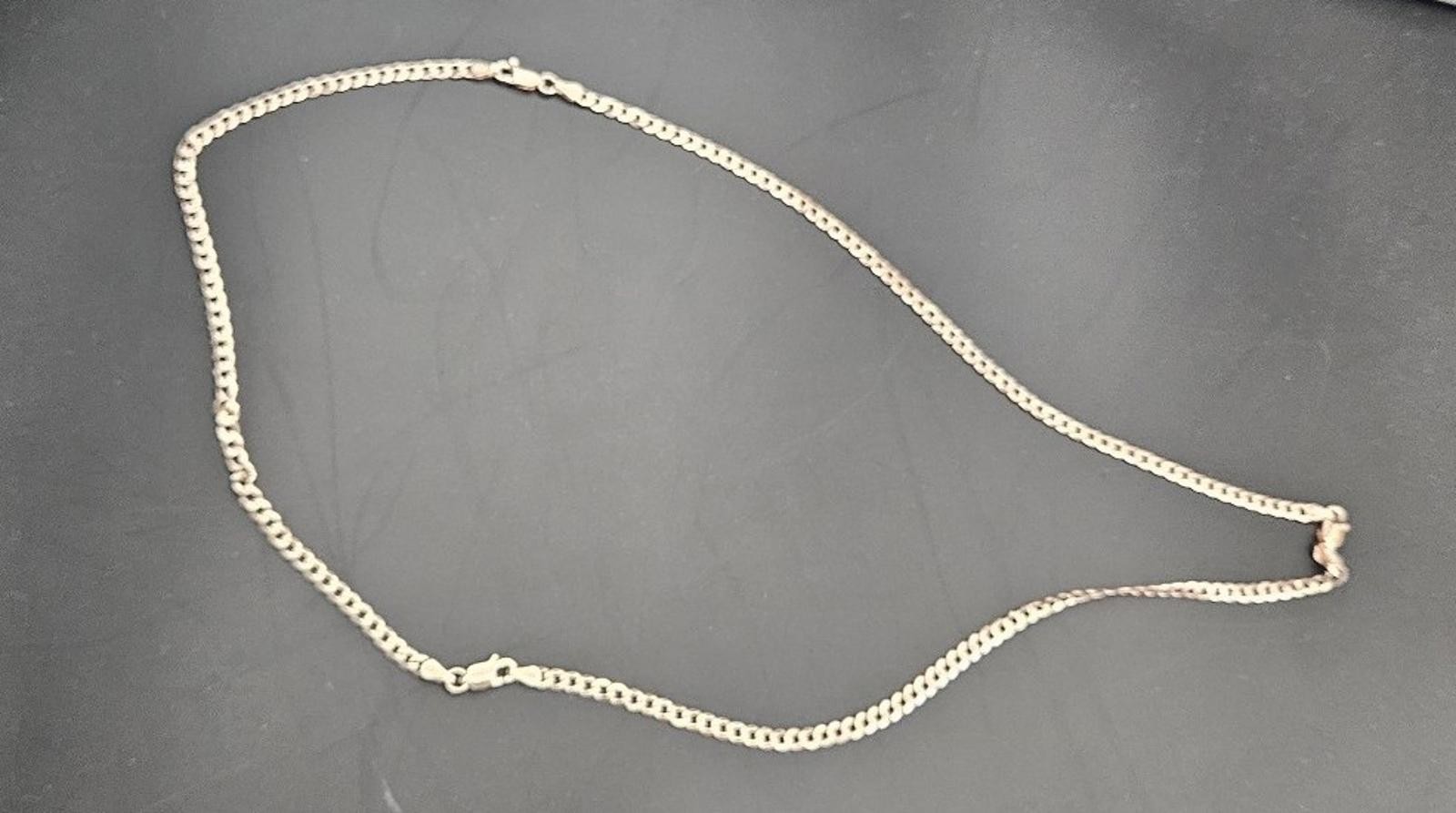 22in 3mm Rose Gold Curb Bracelet Necklace