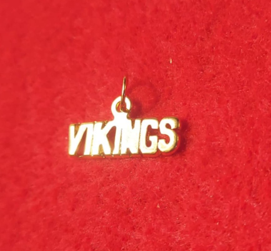MINNESOTA VIKINGS SPORTS TEAM 14KT GOLD PLATED CHARM