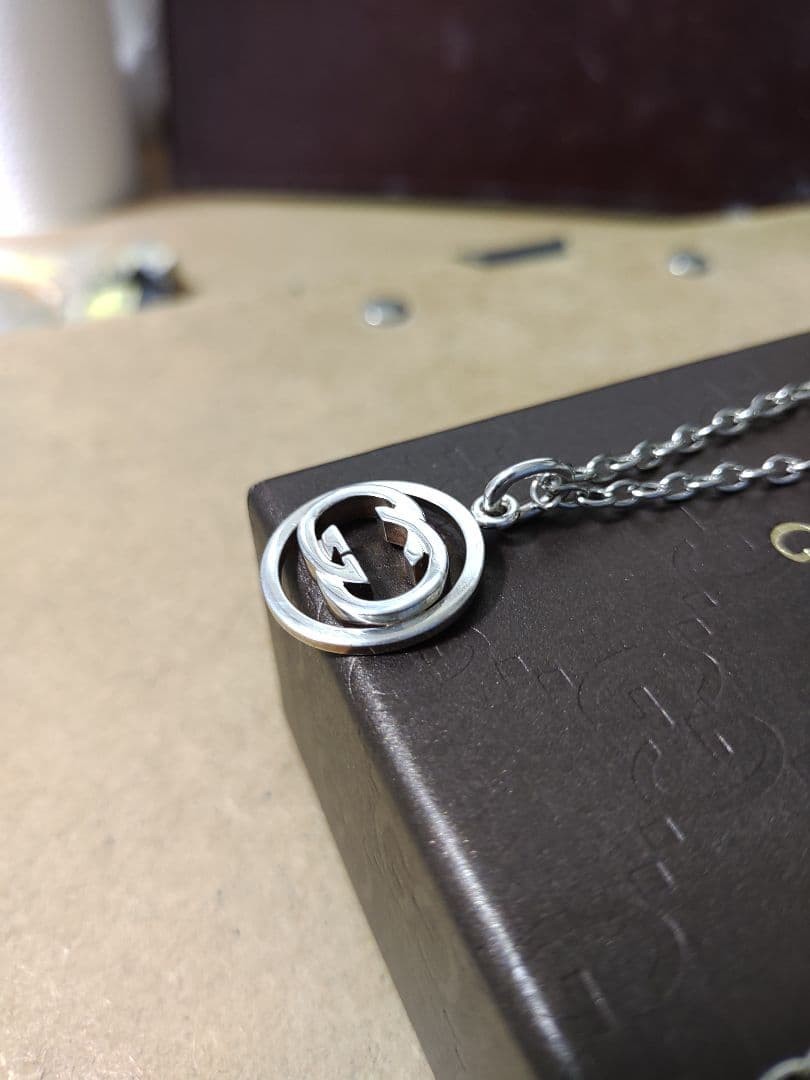 Excellent GUCCI Silver 925 Interlocking Necklace – Luxurious Feel