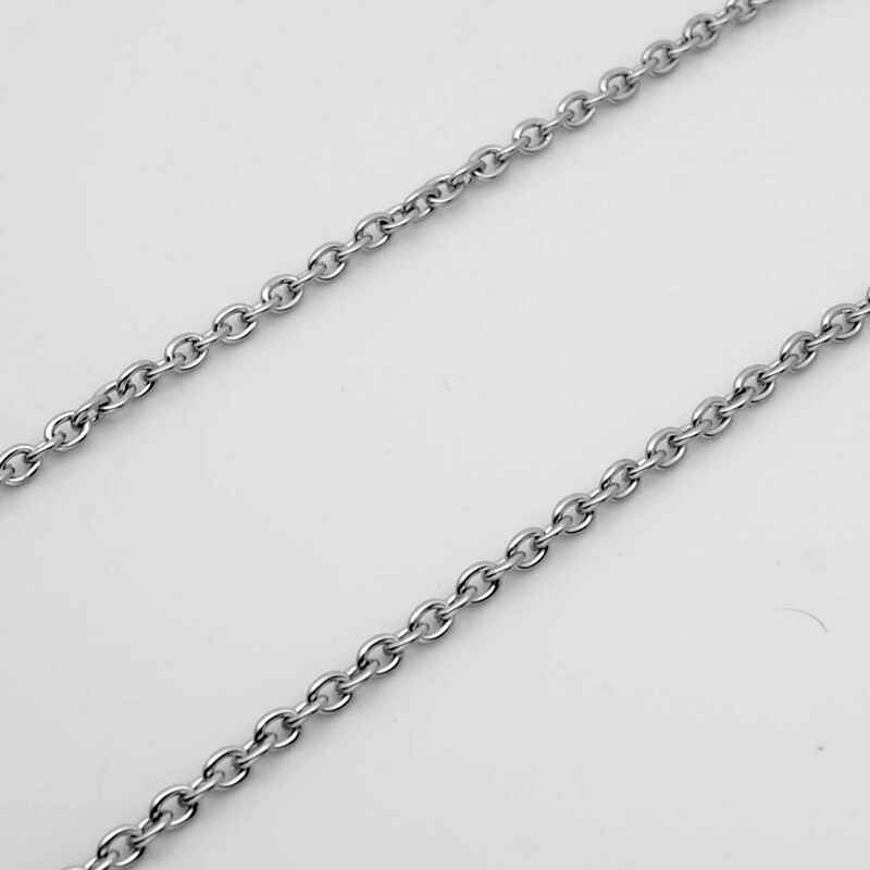 Wholesale Stainless Steel Rolo Link Chain Necklace For Pendants Mens & Womens