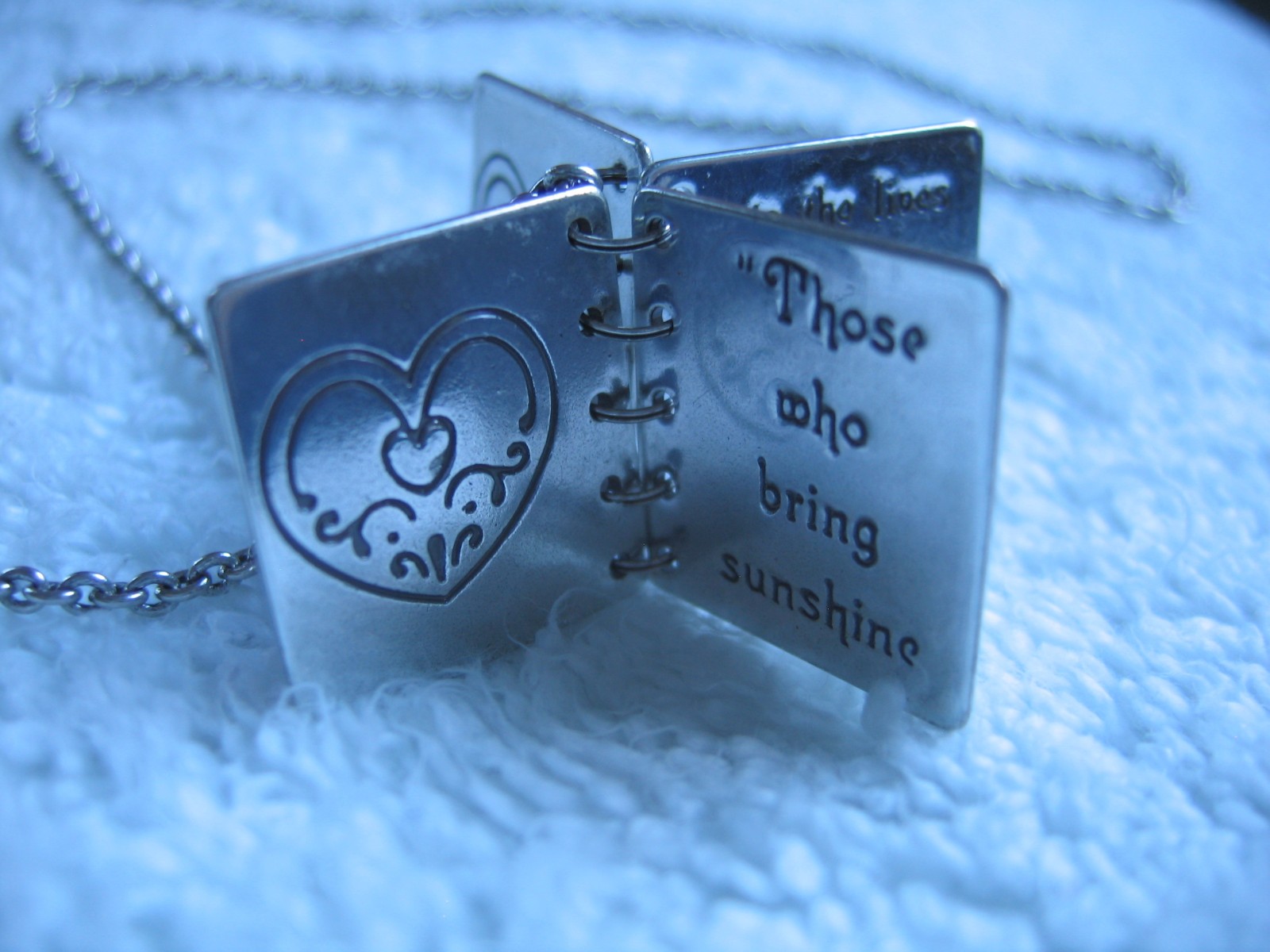 Brighton Heart Long Book Necklace “Those Who Bring Sunshine” — FLAWLESS!!