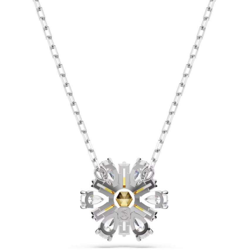 Swarovski Idyllia pendant Flower, Yellow, Rhodium plated 5679939