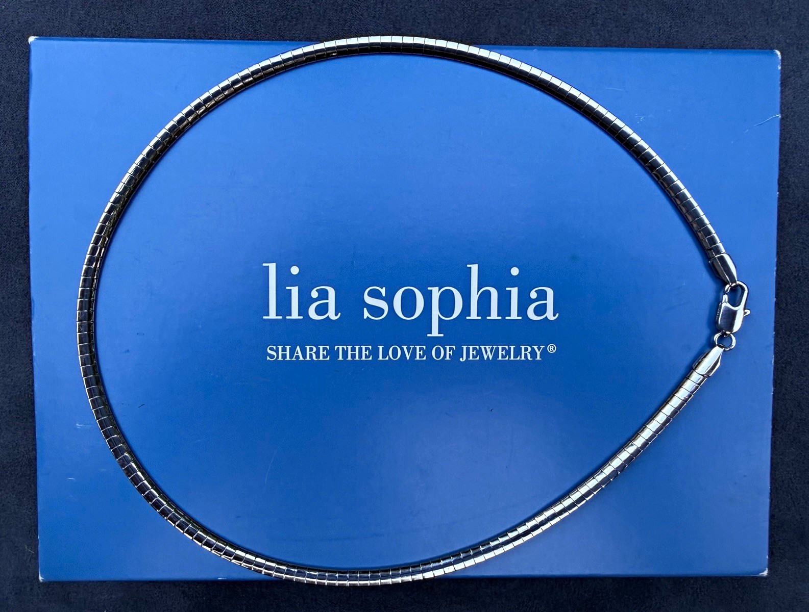 Lia Sophia Silver & Gold Tone Reversible Snake Chain Necklace, Lobster Clasp