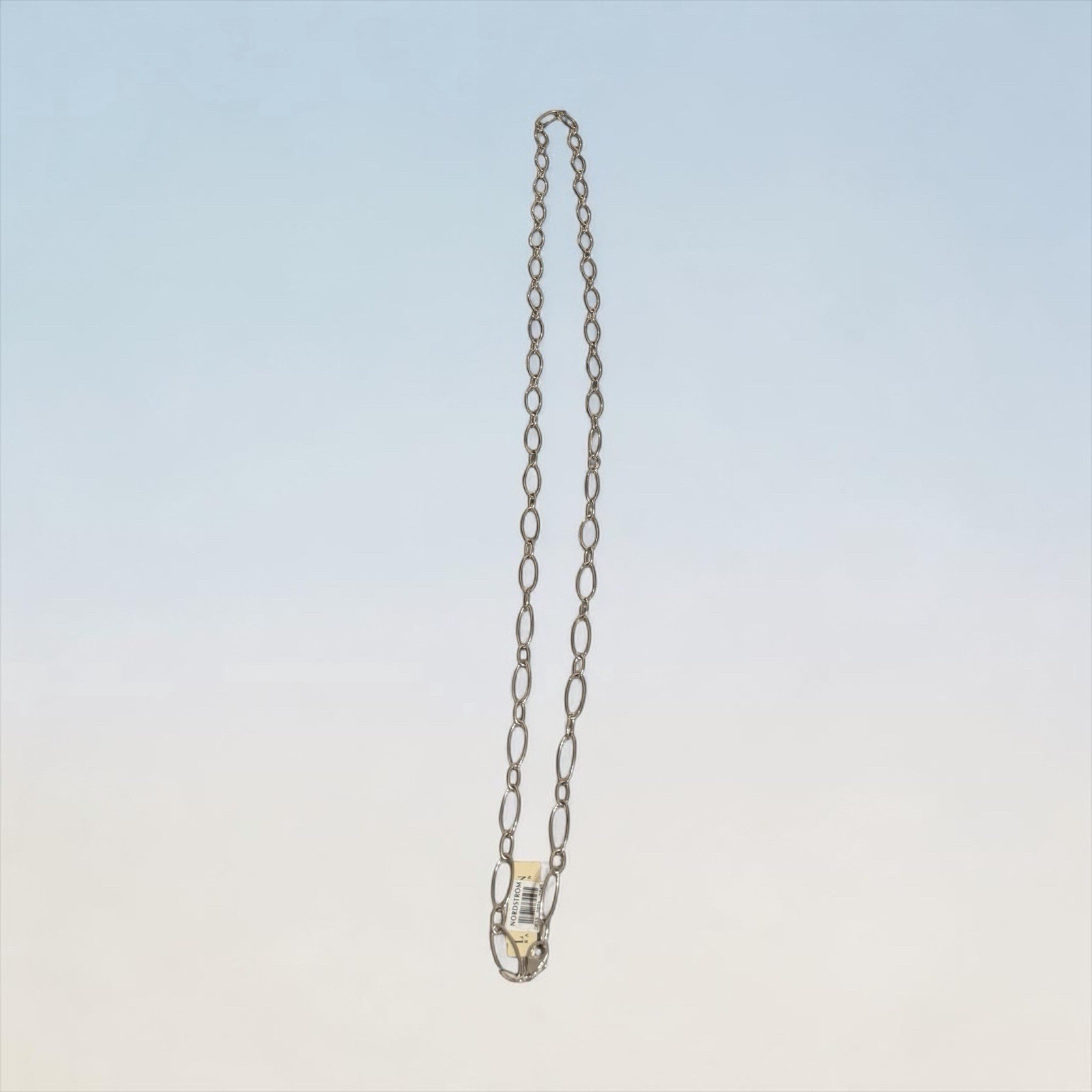 60” Lauren Ralph Lauren Silver-Tone Oval Link Chain Necklace NWT Nordstrom 62 g