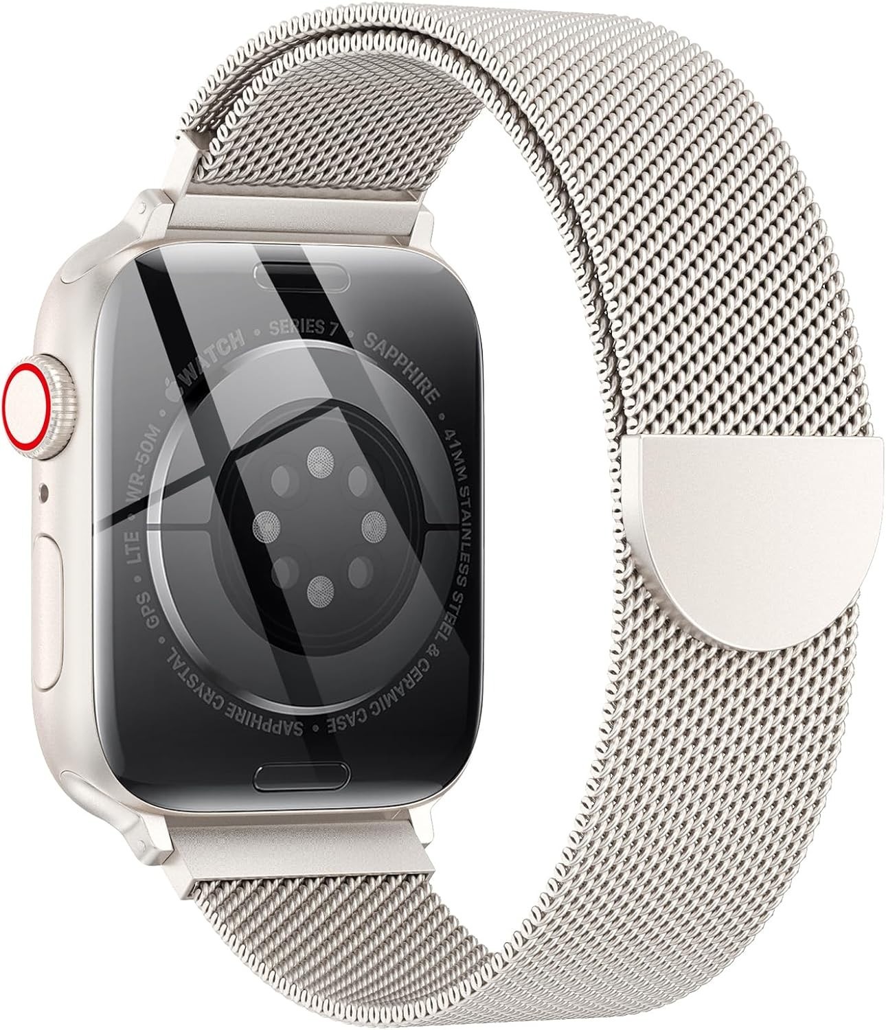Apple Watch Band 38/40/41/42mm Milanese Loop Stainless Steel Silver Meliya Bands