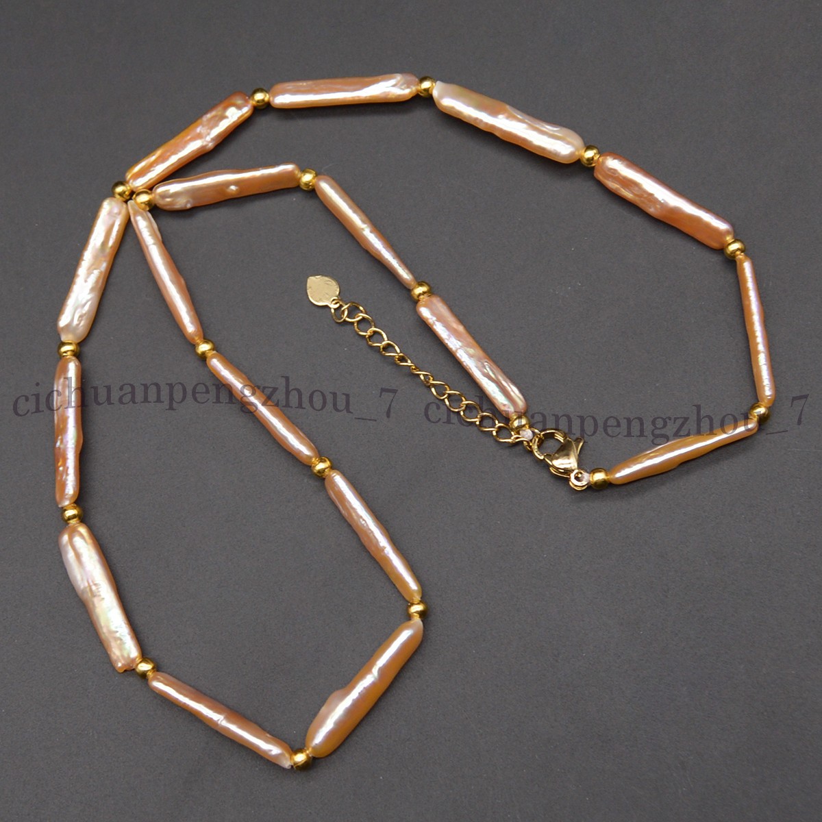 5x24mm Natural Freshwater Pink Rectangle Pearl Necklace Bracelet Earrings