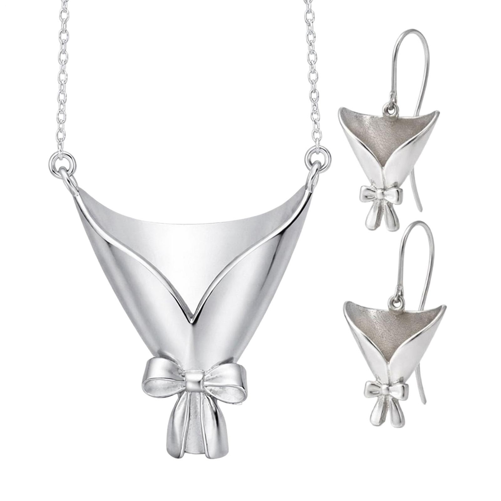 Vase Necklace Fashion Neck Jewelry DIY Flower Vase Earrings For Women Unusual