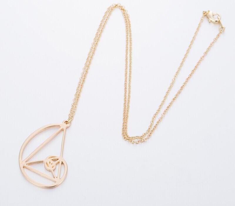 Fibonacci Spiral / Golden Ratio Sacred Geometry Silver or Gold Pendant Necklace