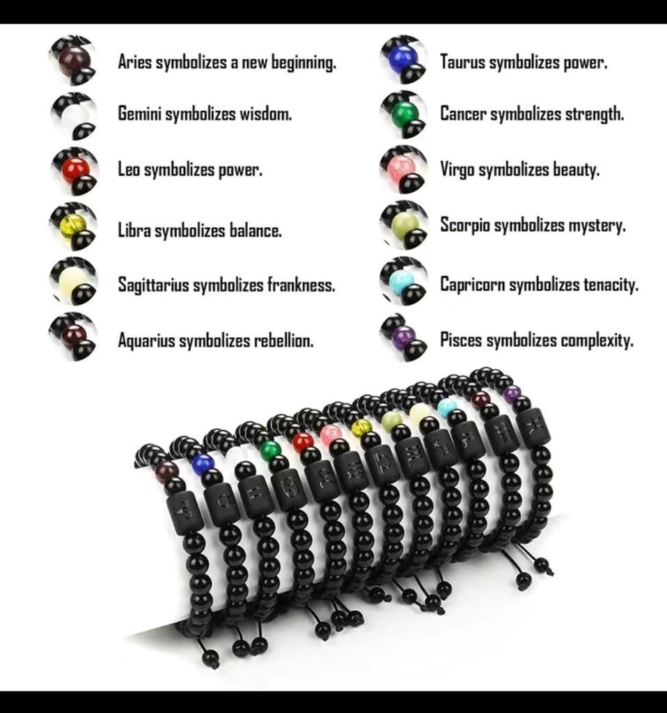 Bracelet Zodiac Horoscope 12 Signs – Constellation Bracelet unisex