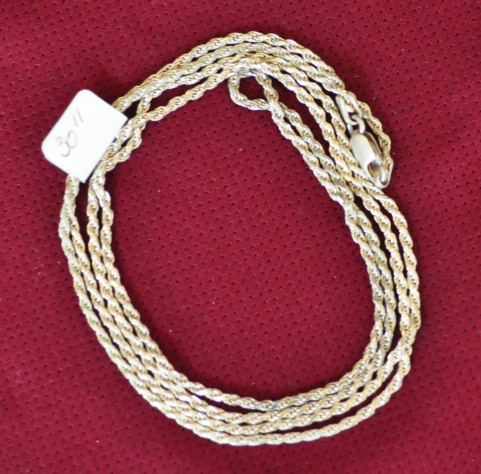 Italy 925 Sterling Silver Rope Chain Necklace – 30″, 10g – Fine Twisted Link