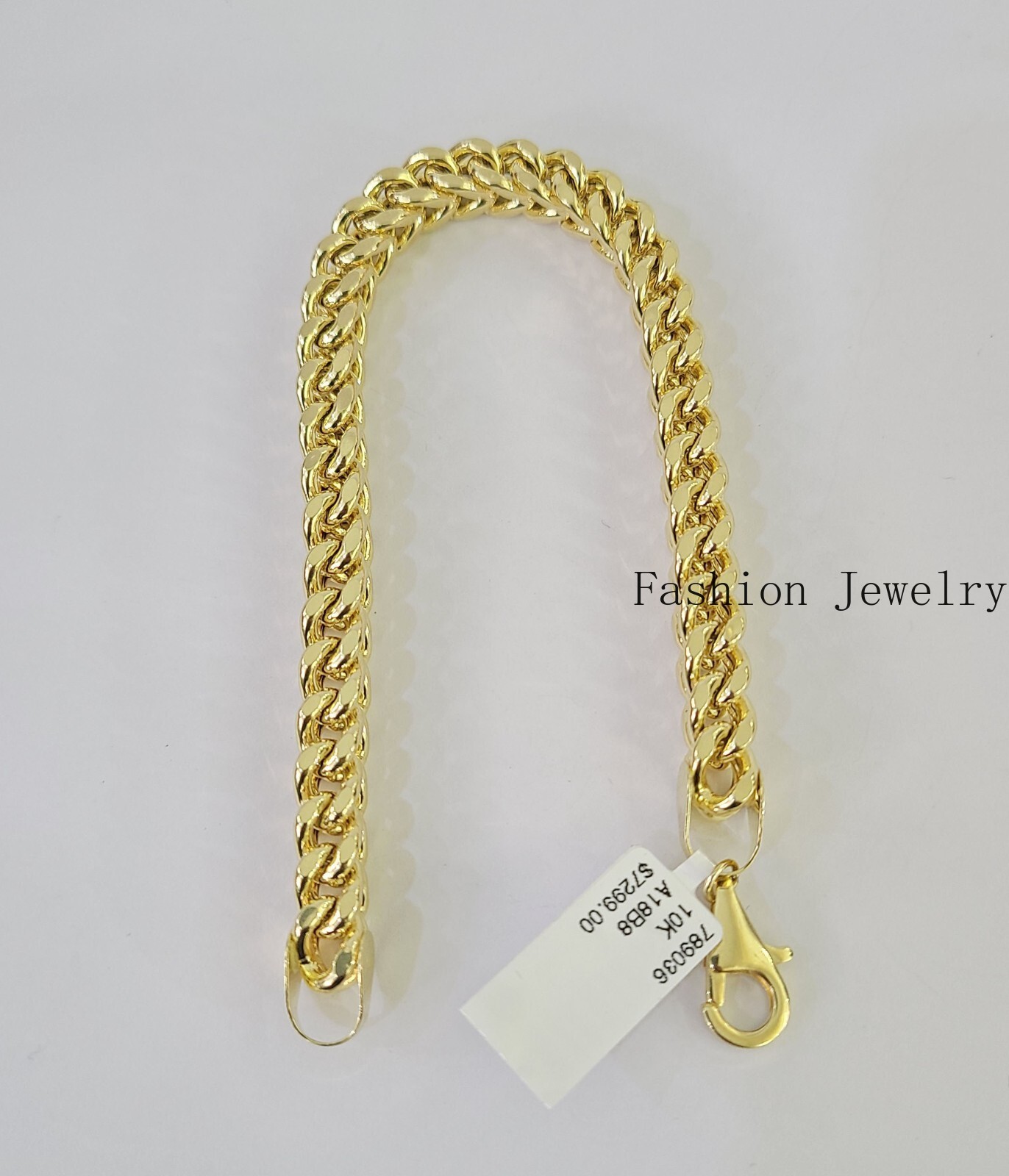 10k Franco Bracelet 8mm 8″ Inch Yellow Gold Men Women Link Real 10kt