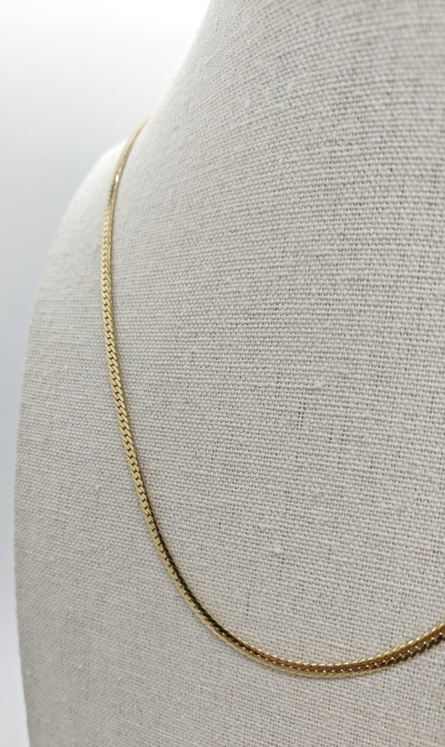Vintage Ambassador Gold Tone Chain Herringbone Minimalist