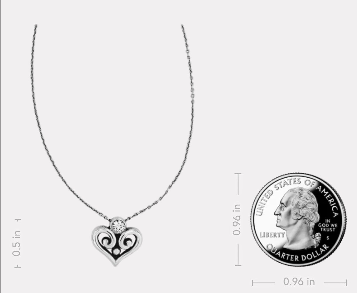 Brighton ALCAZAR HEART Necklace Small Pendant List $52 NWT Best Seller!