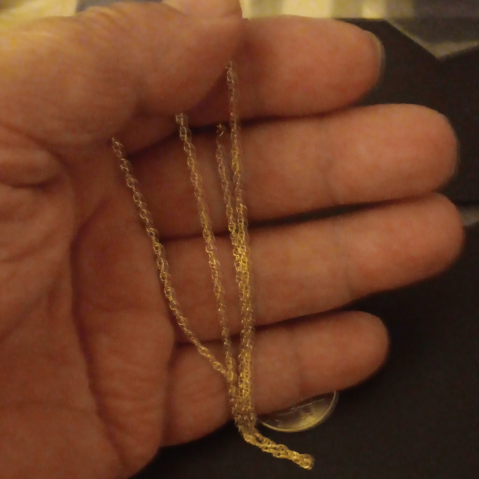 10k Solid Gold Lose Rope Chain Necklace, Lobster Clasp, Chain Style, No Stone
