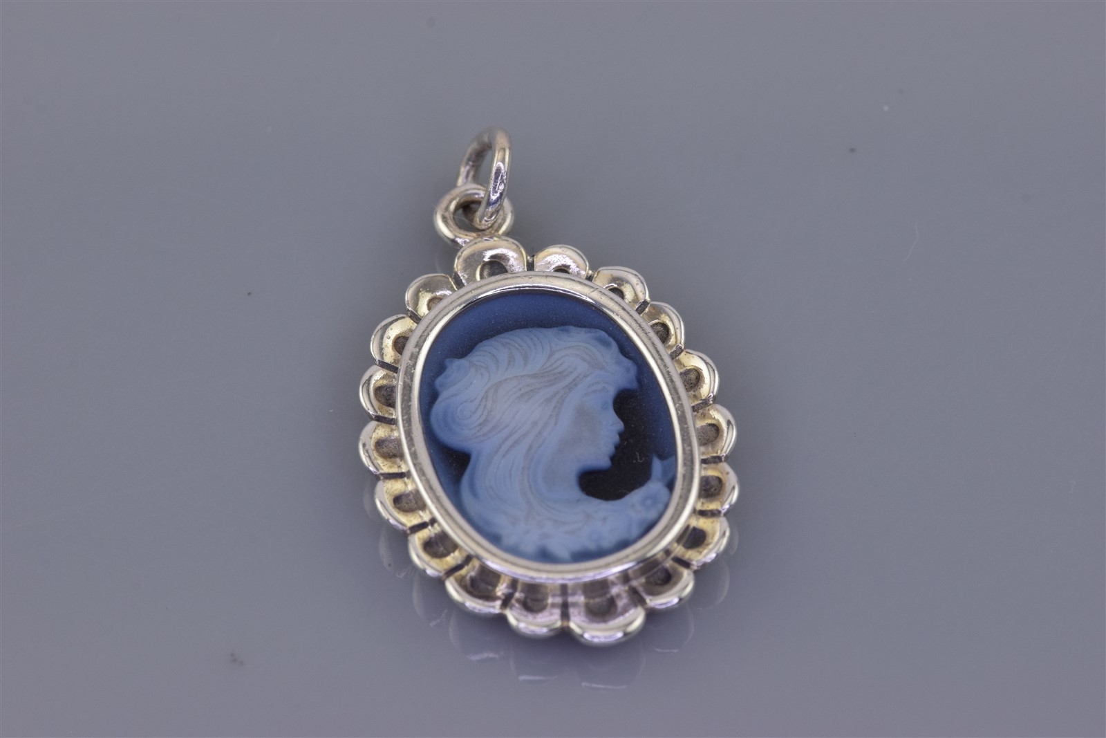 RARE PANDORA Sterling Silver 29mm x 19mm Carved Cameo ALE 925 Pendant