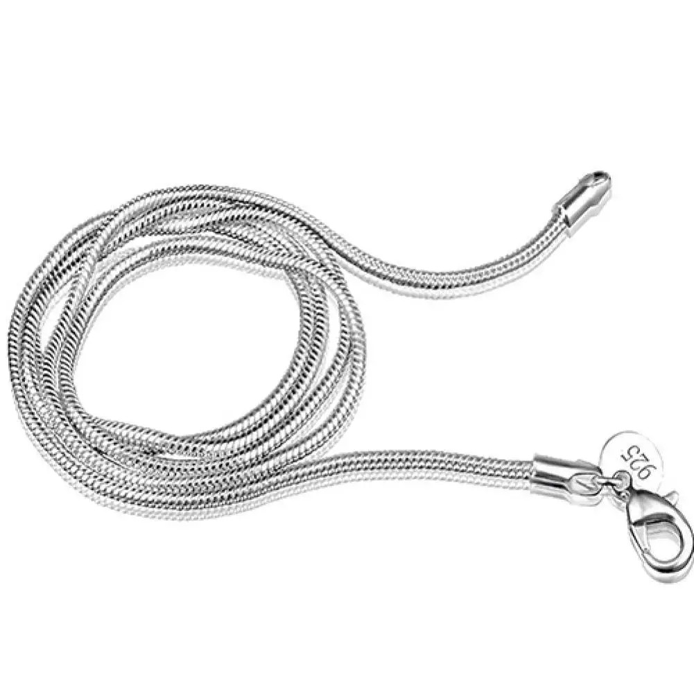 16″/18″/20″/22″/24″ Women’s Simple Design 925 Sterling Silver 2mm Snake Chain
