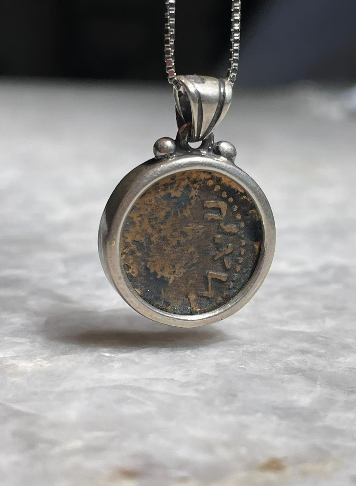 Authentic Masada Coin Necklace, 925 Silver, Coin Jewelry, Rare Coin