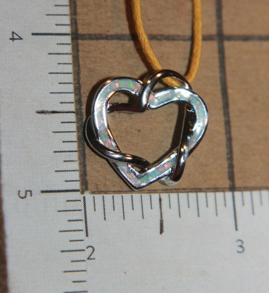 fire opal necklace pendant gemstone silver jewelry cocktail modern petite Heart