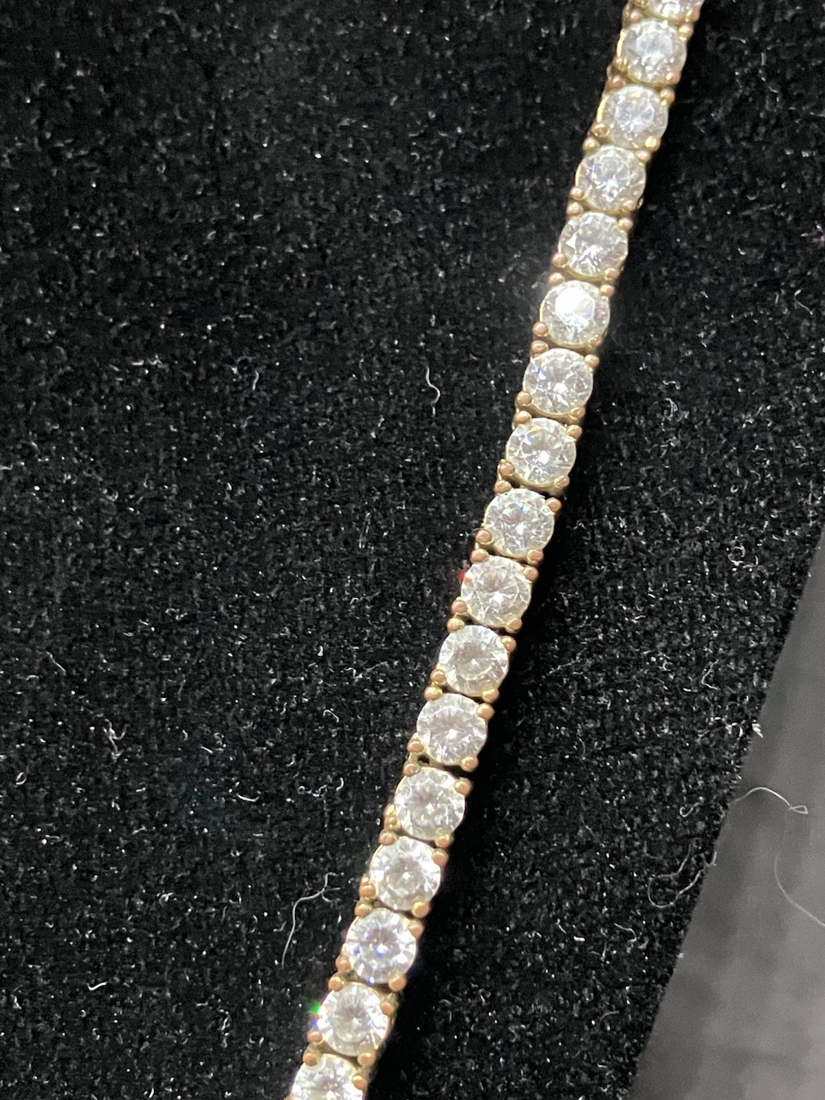 Womens/Mens Cubic Zirconia Tennis Necklace 22inch Very Reflective!4mm cz 40gm wt