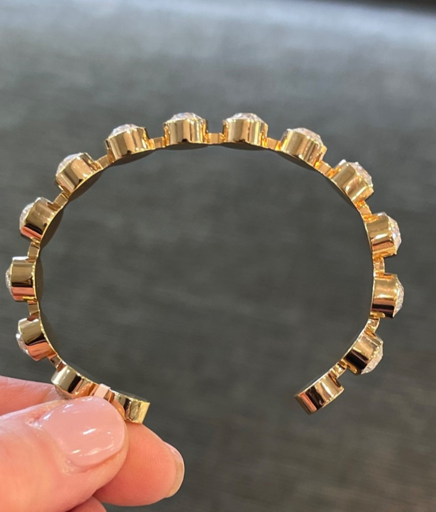 Rebecca cuff Bracelet with Swarovski Crystals