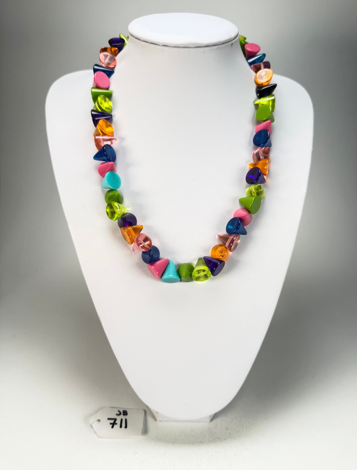 Jackie Brazil “Corina” Transparent Paris Mix Small Cones 55cm Necklace ( N0058 )