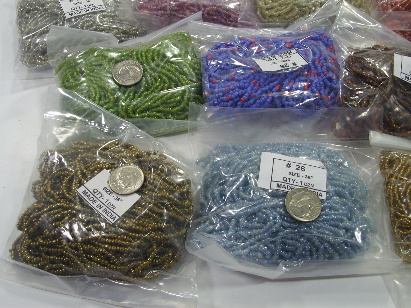 100 Strands 36″ Glass Seed Bead Necklaces Wholesale Bulk Lot Clearance (NP-43C)
