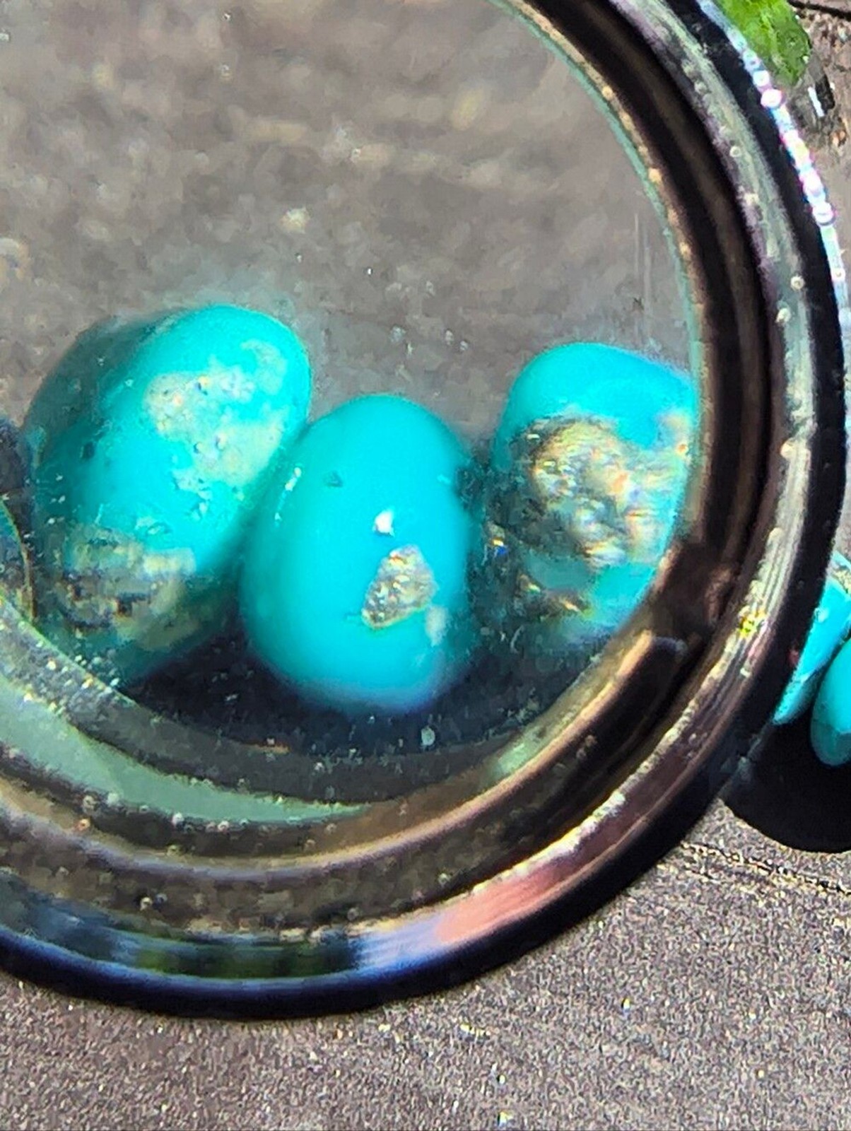 Stabilized Turquoise Chip Necklace Bracelet Set 15-18 In Southwestern Boho Style