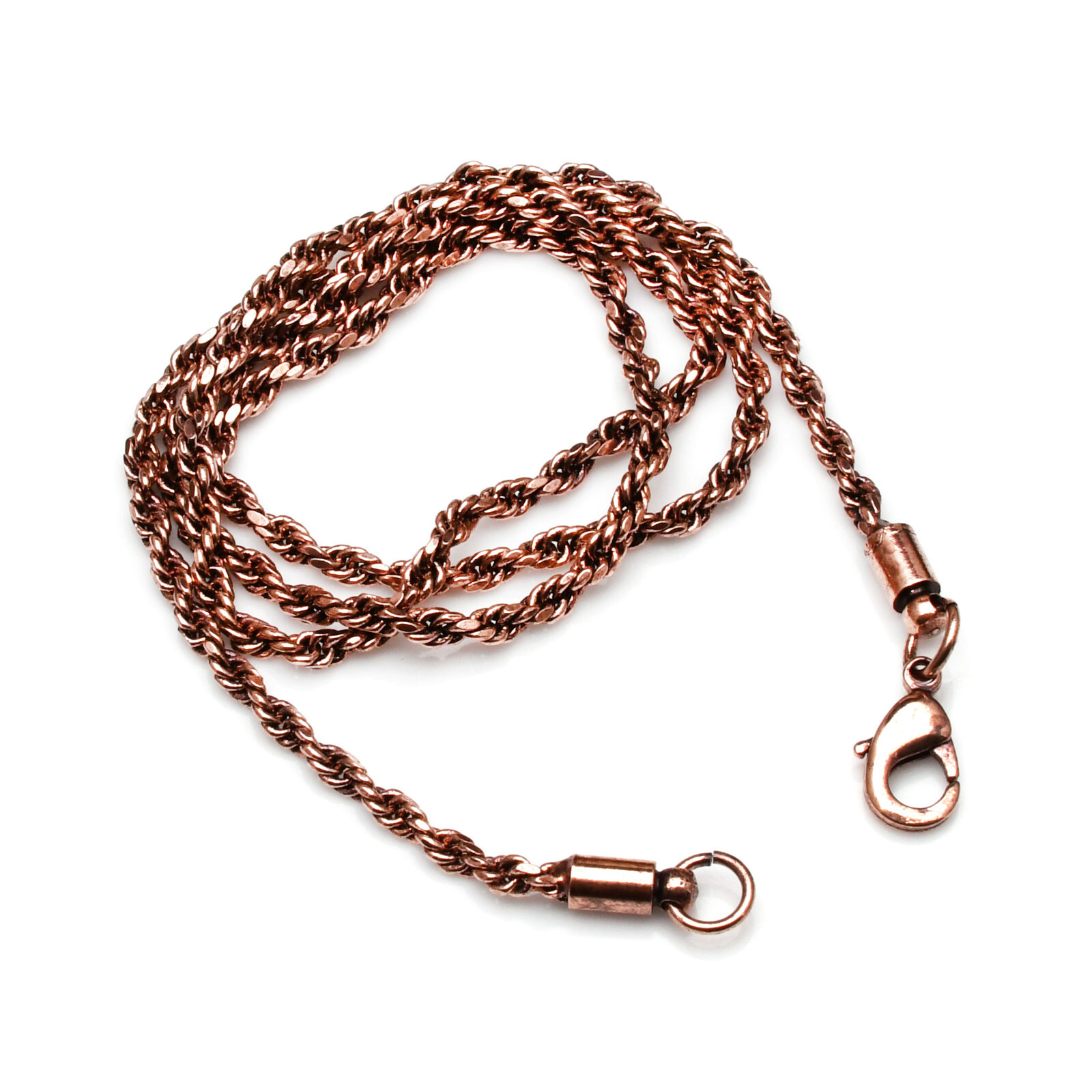 Copper Wire Chain With Hook or Lobster Clasp Solid Finished Copper Chain
