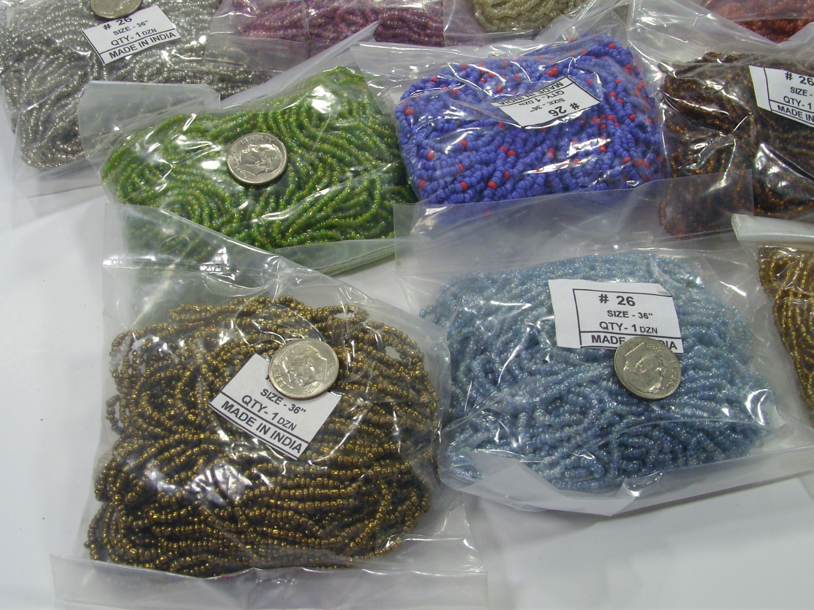 100 Strands 36″ Glass Seed Bead Necklaces Wholesale Bulk Lot Clearance (NP-43C)